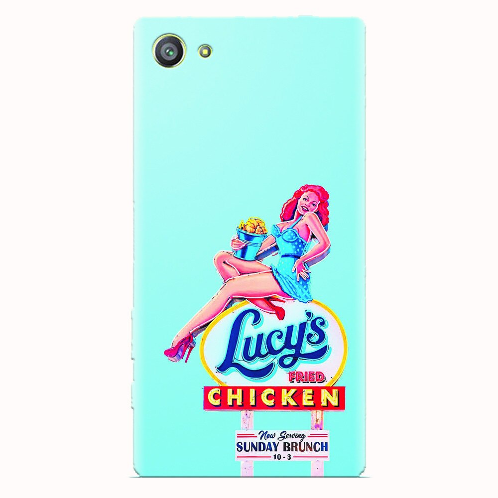 Husa silicon pentru Sony Xperia Z5 Compact, American Vintage Restaurant Sign