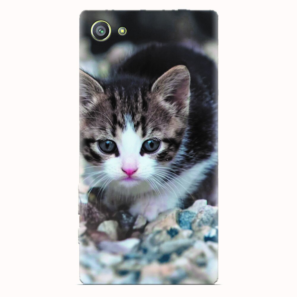 Husa silicon pentru Sony Xperia Z5 Compact, Animal Cat