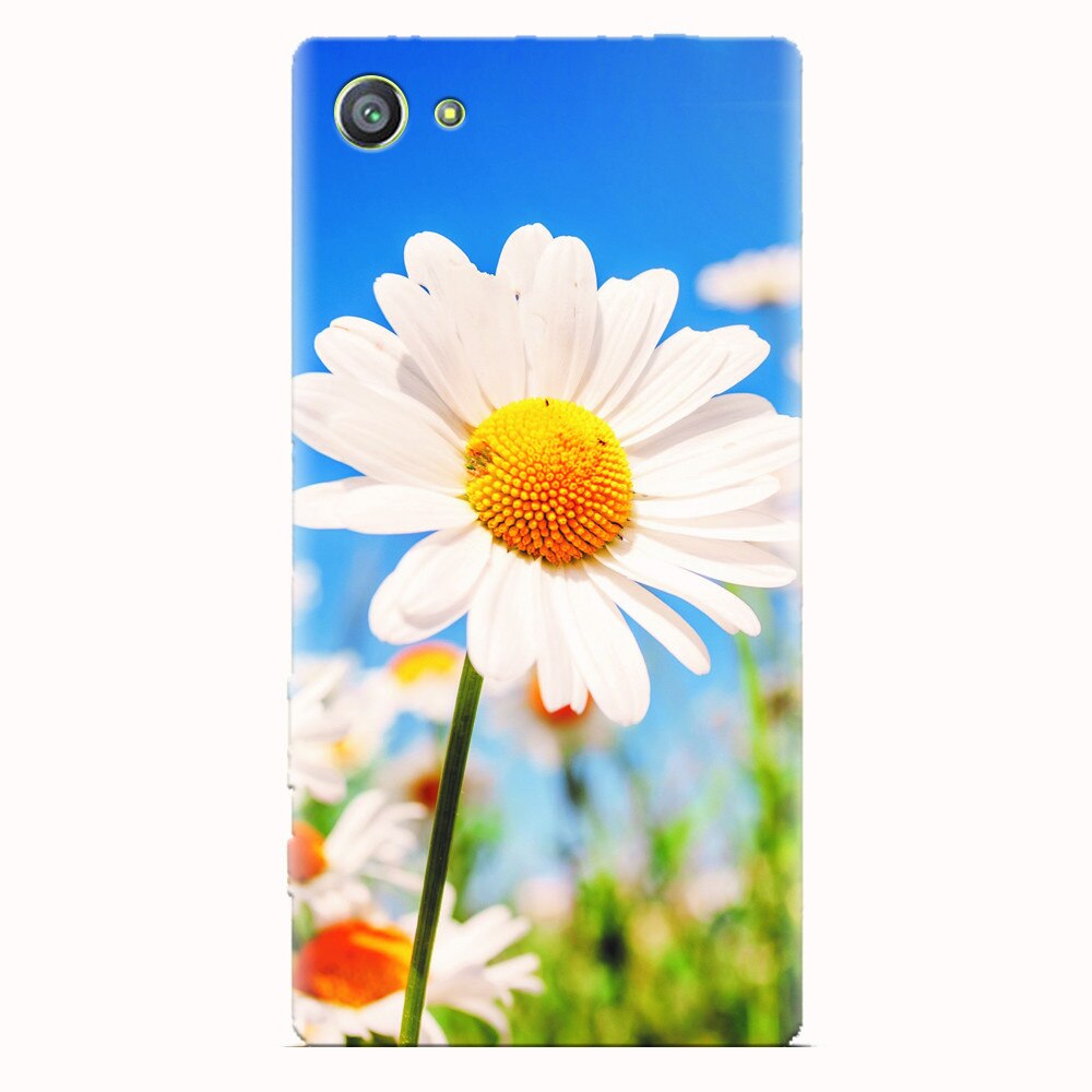 Husa silicon pentru Sony Xperia Z5 Compact, Daisies Field Flowers
