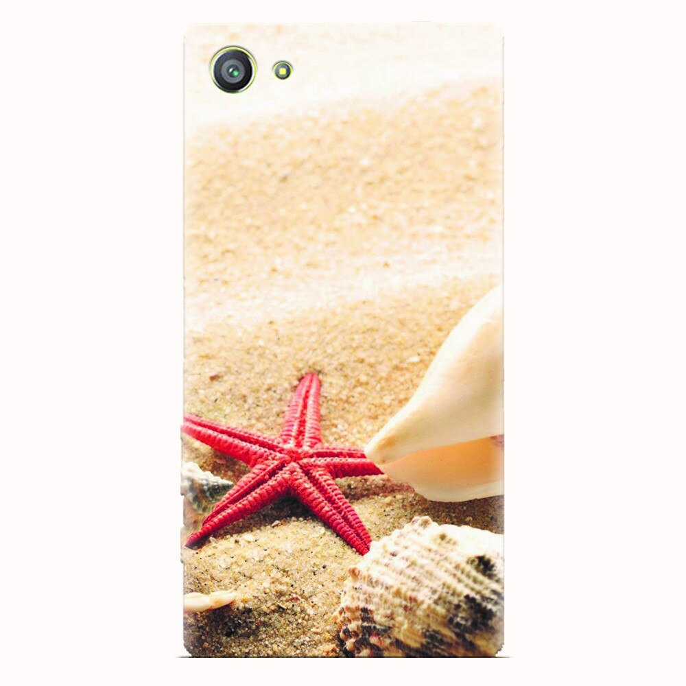 Husa silicon pentru Sony Xperia Z5 Compact, Beach Shells And Starfish