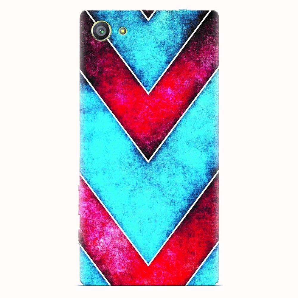 Husa silicon pentru Sony Xperia Z5 Compact, Blue And Red Abstract