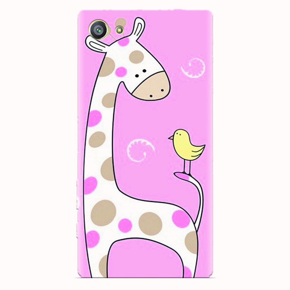 Husa silicon pentru Sony Xperia Z5 Compact, Cute Giraffe
