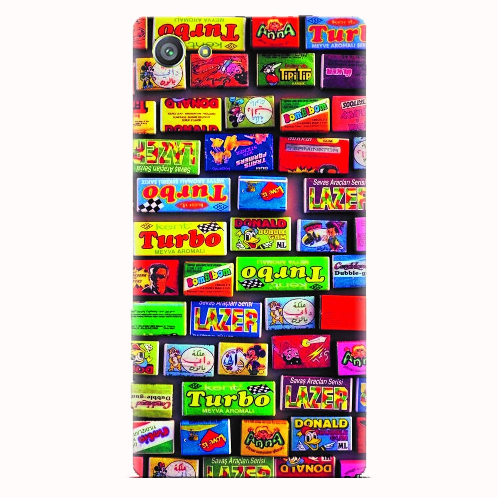 Husa silicon pentru Sony Xperia Z5 Compact, Chewing Gum Turbo