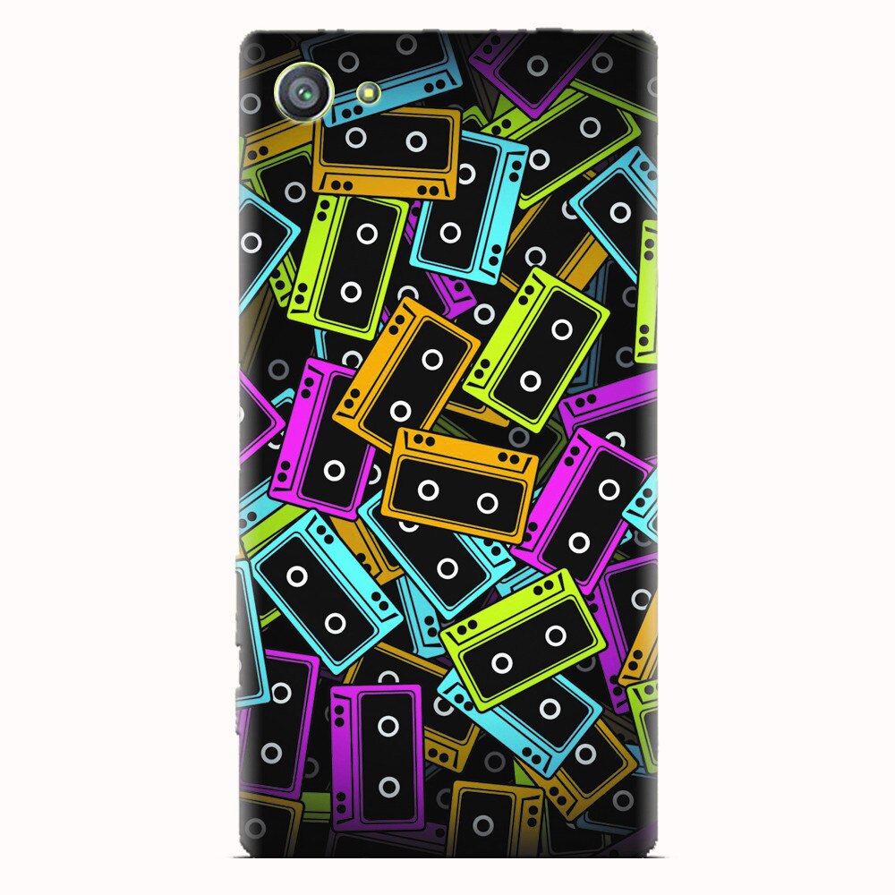 Husa silicon pentru Sony Xperia Z5 Compact, Audio Cassette Color Vector