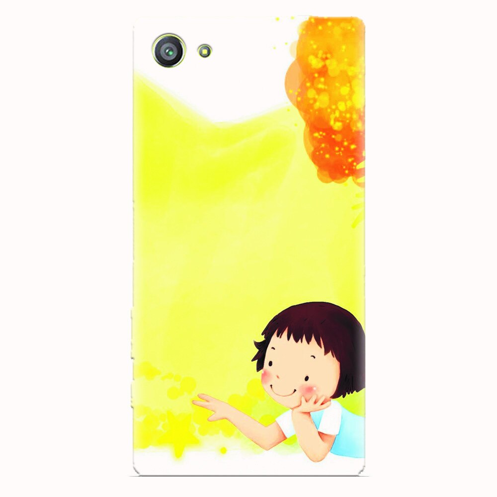 Husa silicon pentru Sony Xperia Z5 Compact, Child Autumn Paint Hd