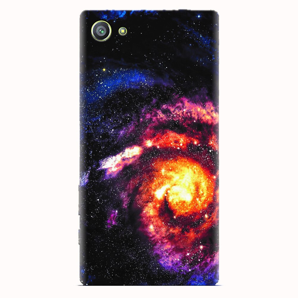 Husa silicon pentru Sony Xperia Z5 Compact, Spiral Galaxy Illustration