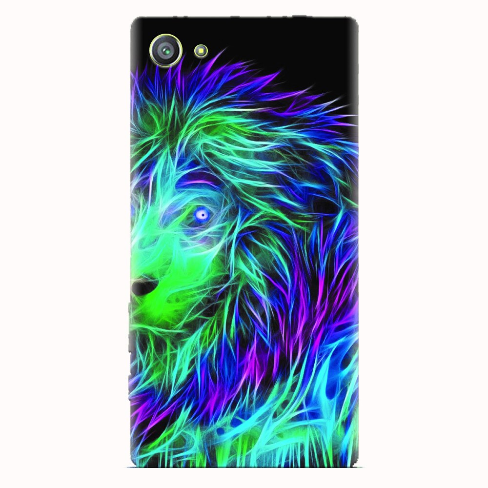 Husa silicon pentru Sony Xperia Z5 Compact, Abstract Lion 002
