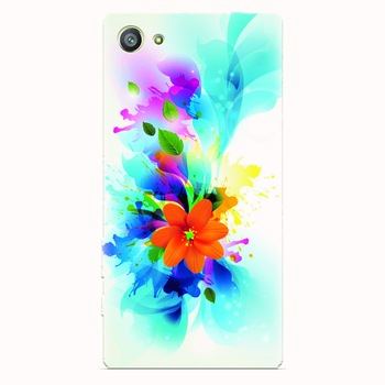Husa silicon pentru Sony Xperia Z5 Compact, Flower 011 Husa silicon pentru Sony Xperia Z5 Compact, Flower 011