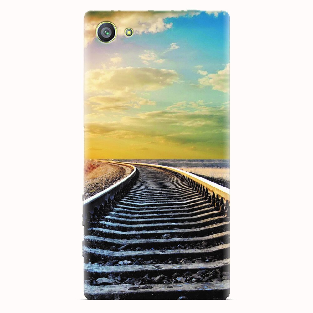 Husa silicon pentru Sony Xperia Z5 Compact, Railroad Horizon