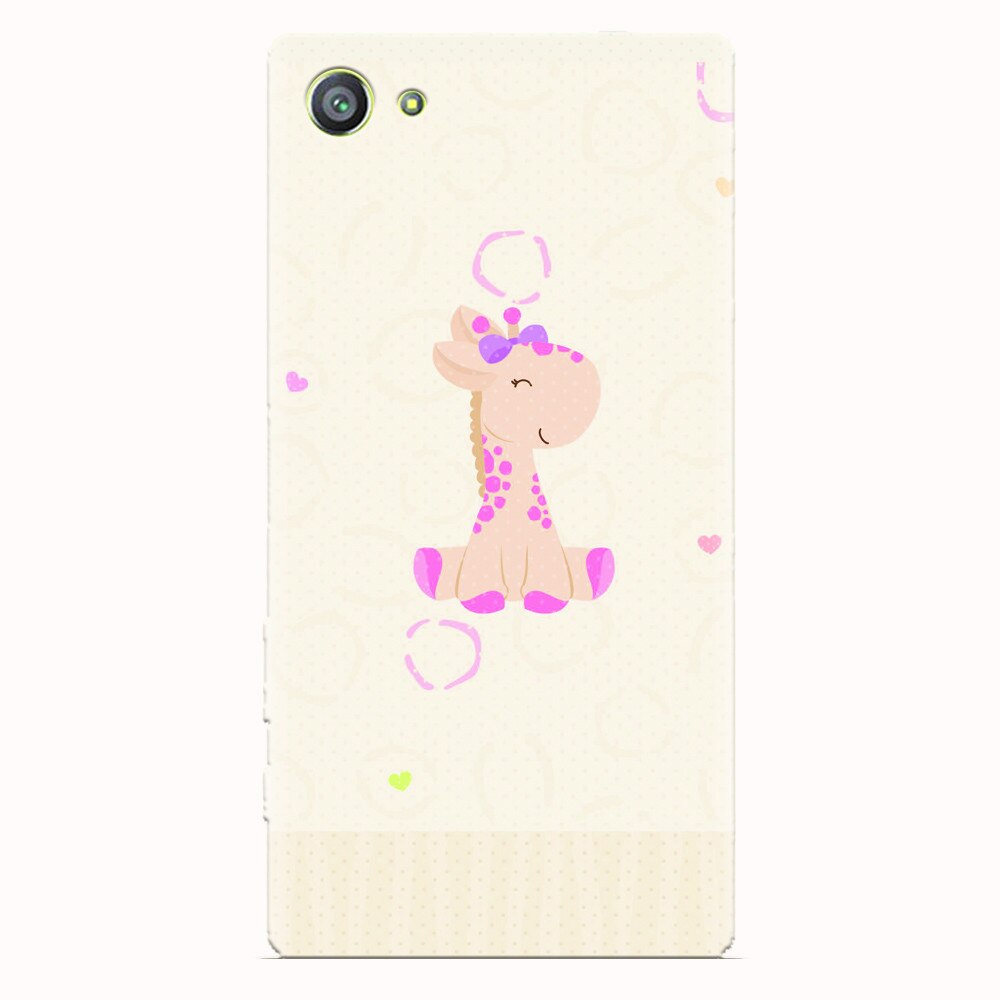 Husa silicon pentru Sony Xperia Z5 Compact, Giraffe Cute