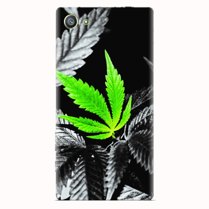 Силиконов кейс за Sony Xperia Z5 Compact, Trippy Pot Leaf Green