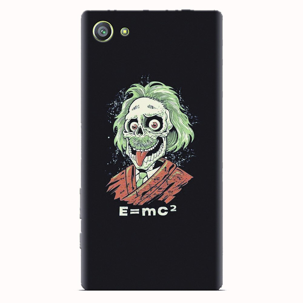 Husa silicon pentru Sony Xperia Z5 Compact, Albert Einstein Caricature