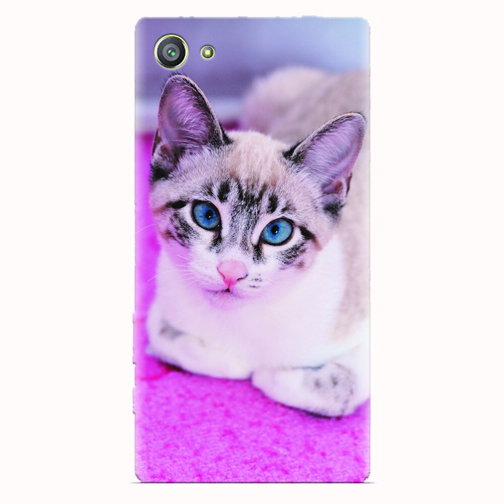 Husa silicon pentru Sony Xperia Z5 Compact, Siamese Kitty