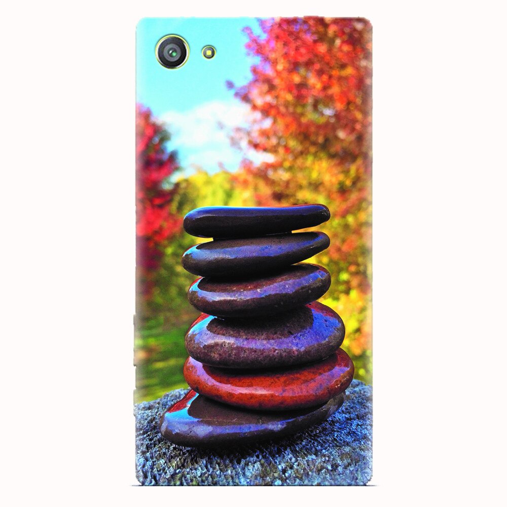 Husa silicon pentru Sony Xperia Z5 Compact, Stacking Stones