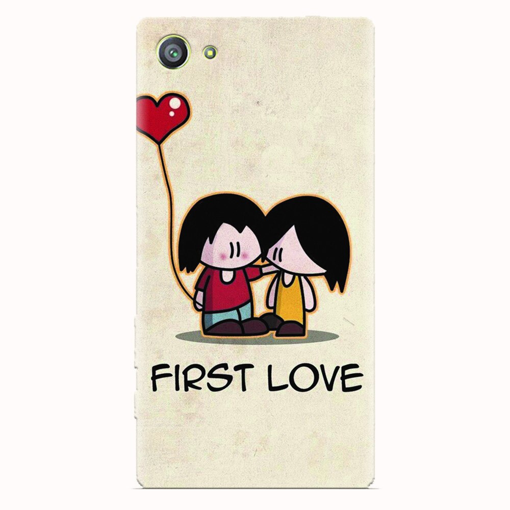 Husa silicon pentru Sony Xperia Z5 Compact, First Love Great Lock Screen