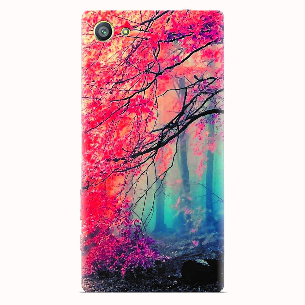 Husa silicon pentru Sony Xperia Z5 Compact, Morning Fog Inest Nature