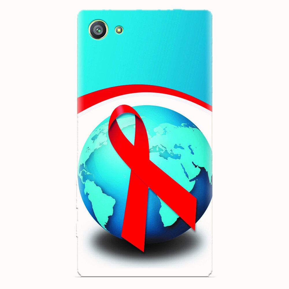 Husa silicon pentru Sony Xperia Z5 Compact, World Aids Day
