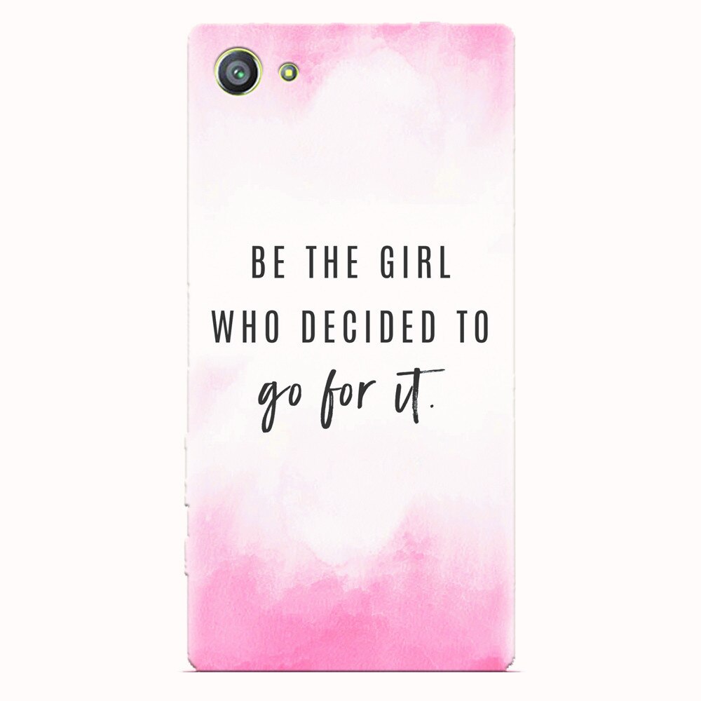 Husa silicon pentru Sony Xperia Z5 Compact, Quotes Pink