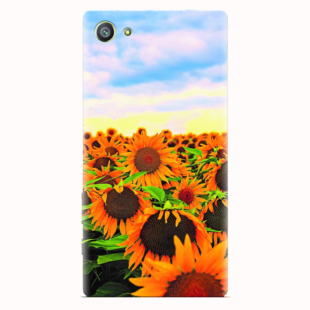 Husa silicon pentru Sony Xperia Z5 Compact, Sunflowers