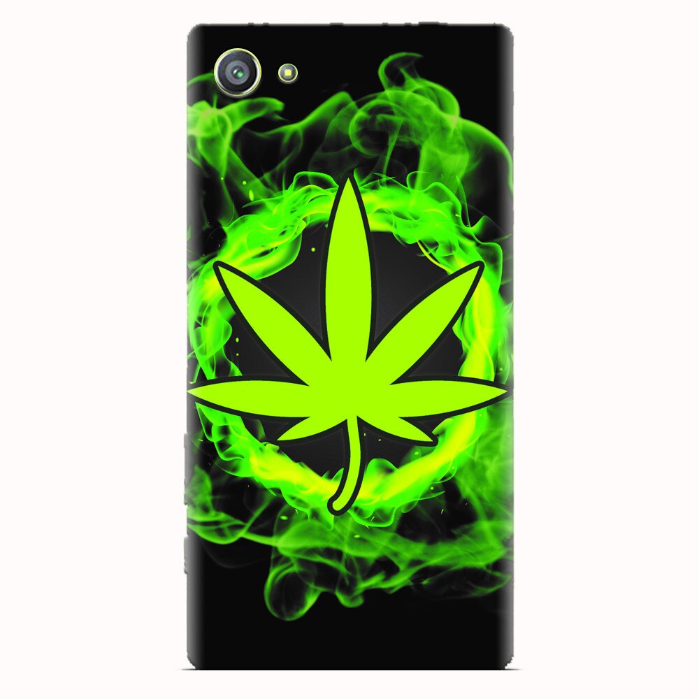 Husa silicon pentru Sony Xperia Z5 Compact, GreenFlames