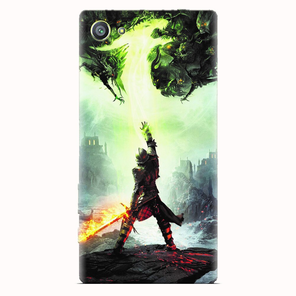 Husa silicon pentru Sony Xperia Z5 Compact, Green Dragon