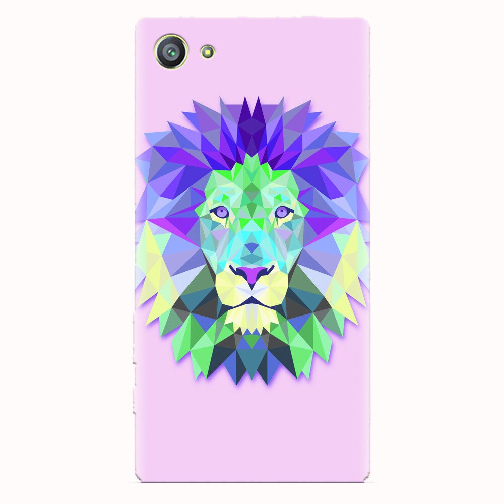 Husa silicon pentru Sony Xperia Z5 Compact, Polygon Lion