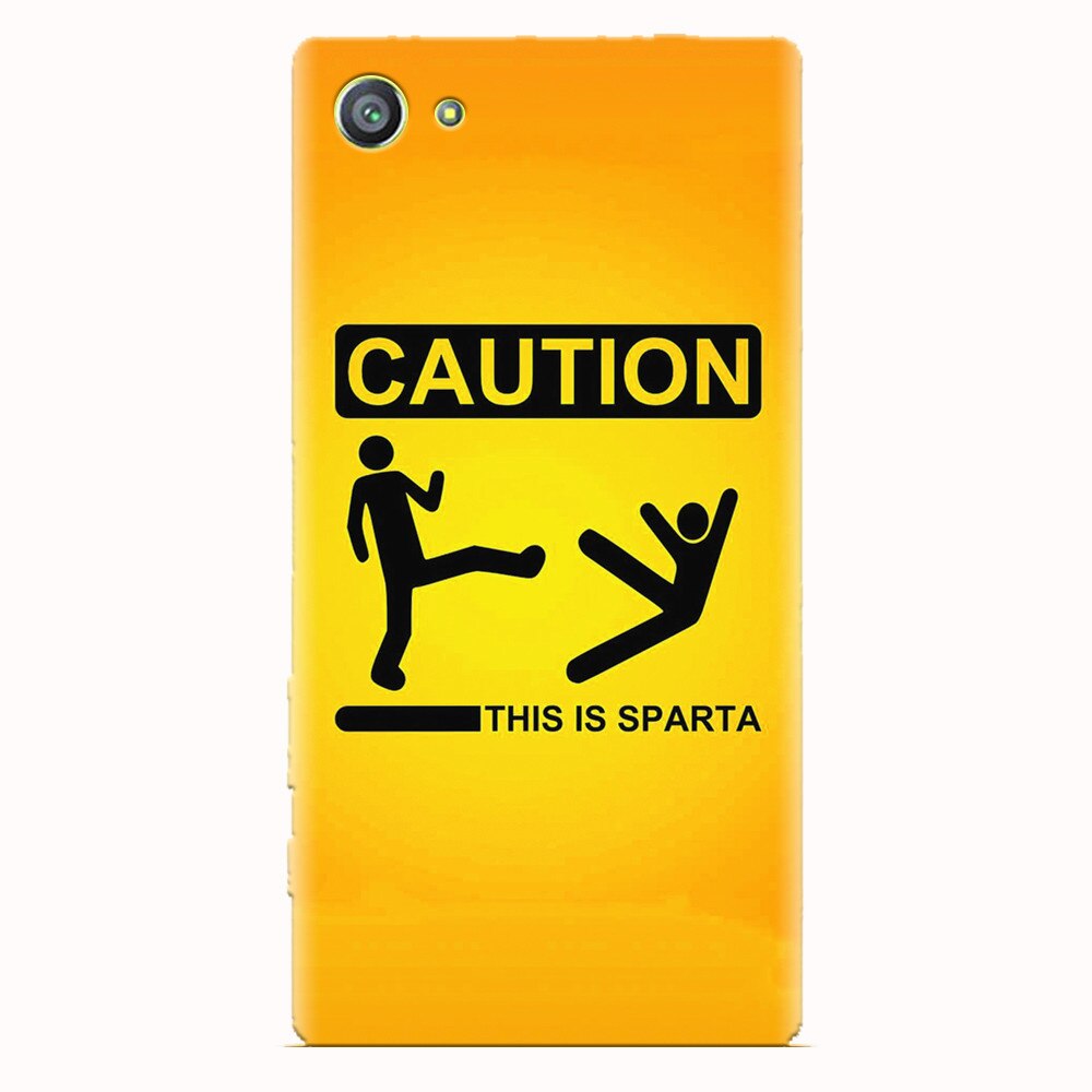 Husa silicon pentru Sony Xperia Z5 Compact, This Is Sparta Funny Illustration