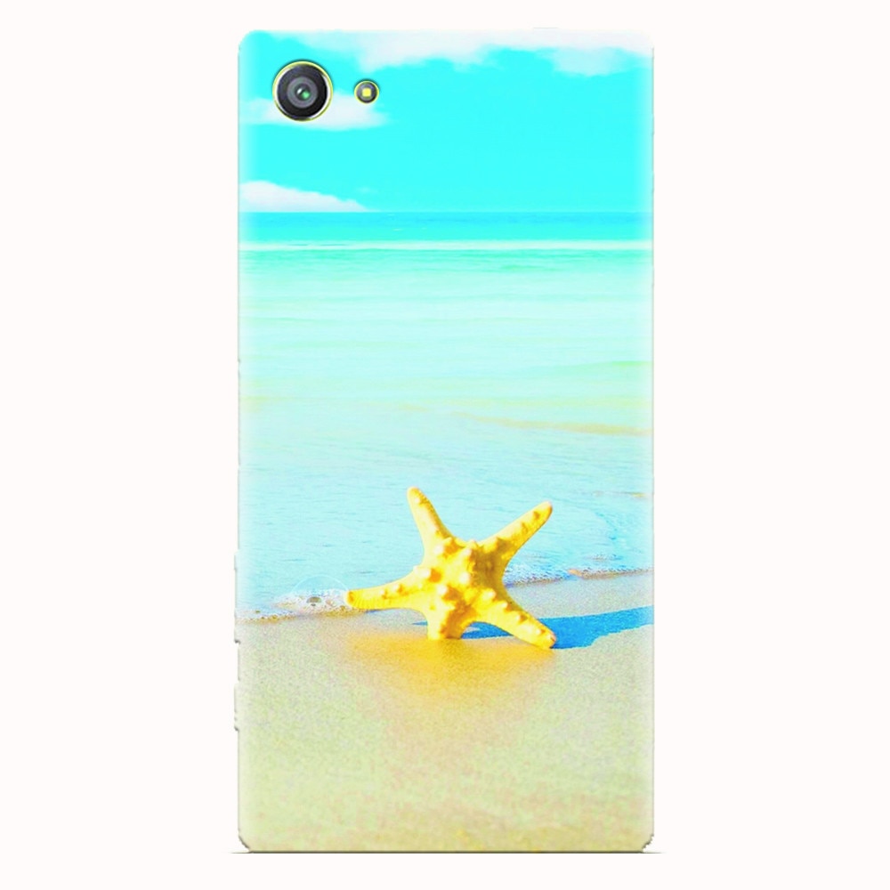 Husa silicon pentru Sony Xperia Z5 Compact, Starfish Beach