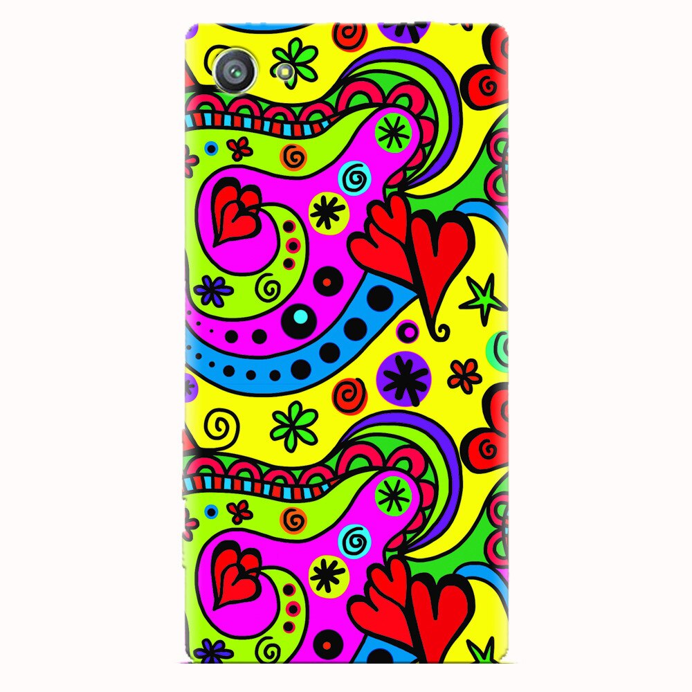 Husa silicon pentru Sony Xperia Z5 Compact, Heart Color