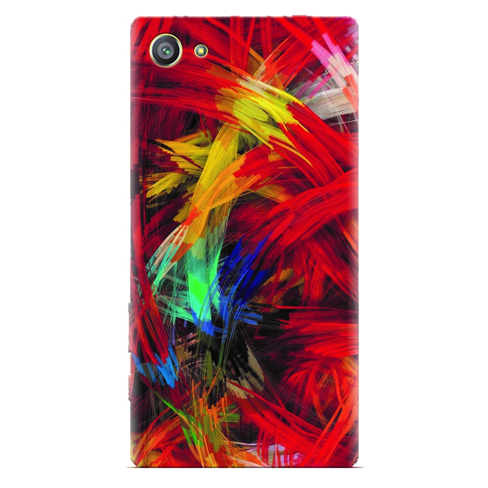 Husa silicon pentru Sony Xperia Z2 Mini, Colorful Digital Painting Strokes