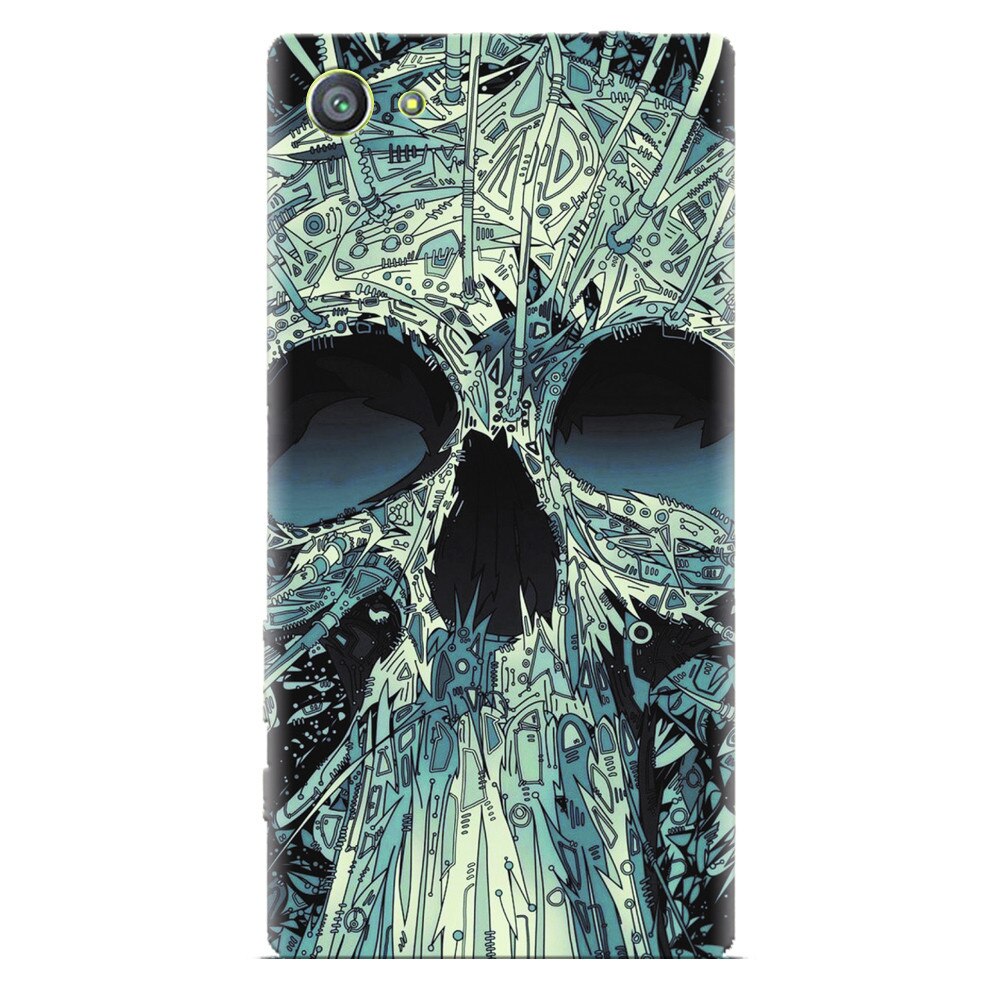 Husa silicon pentru Sony Xperia Z1 Mini, Abstract Skull Artwork Illustration