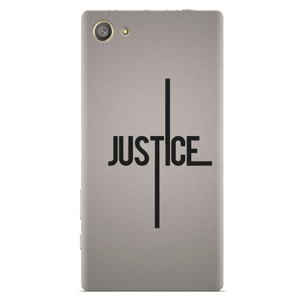 Husa silicon pentru Sony Xperia Z1 Mini, Amir Justice Minimalistic Nubheebuccus Text