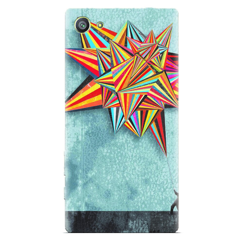 Husa silicon pentru Sony Xperia Z1 Mini, Abstract Colorful Balloon Triangles