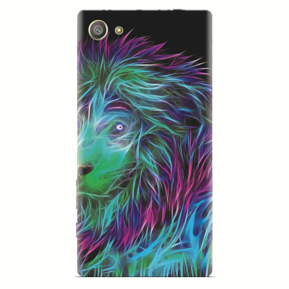 Husa silicon pentru Sony Xperia Z2 Mini, Abstract Lion 002
