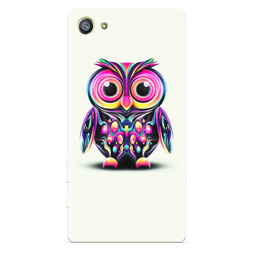 Husa silicon pentru Sony Xperia Z2 Mini, Colorful Owl Illustration