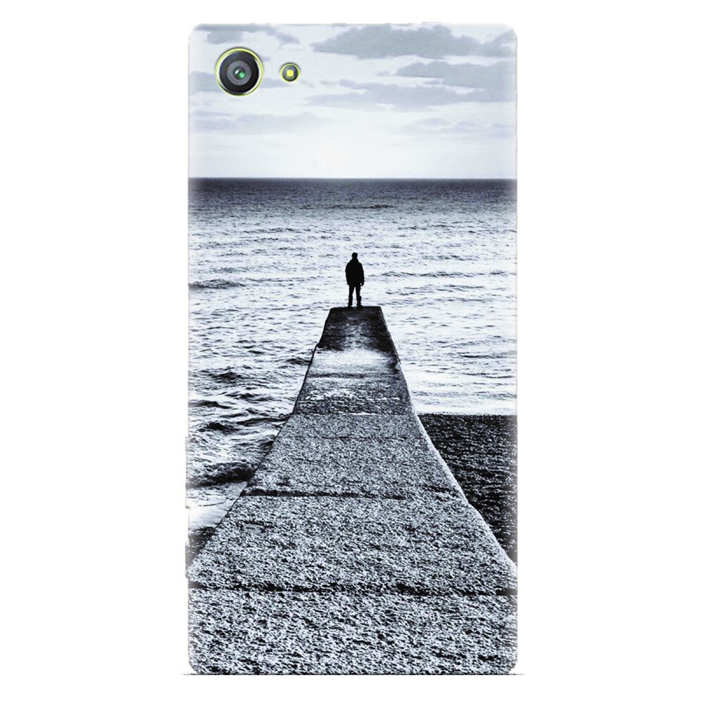 Husa silicon pentru Sony Xperia Z1 Mini, Abstract Dock Man Grey