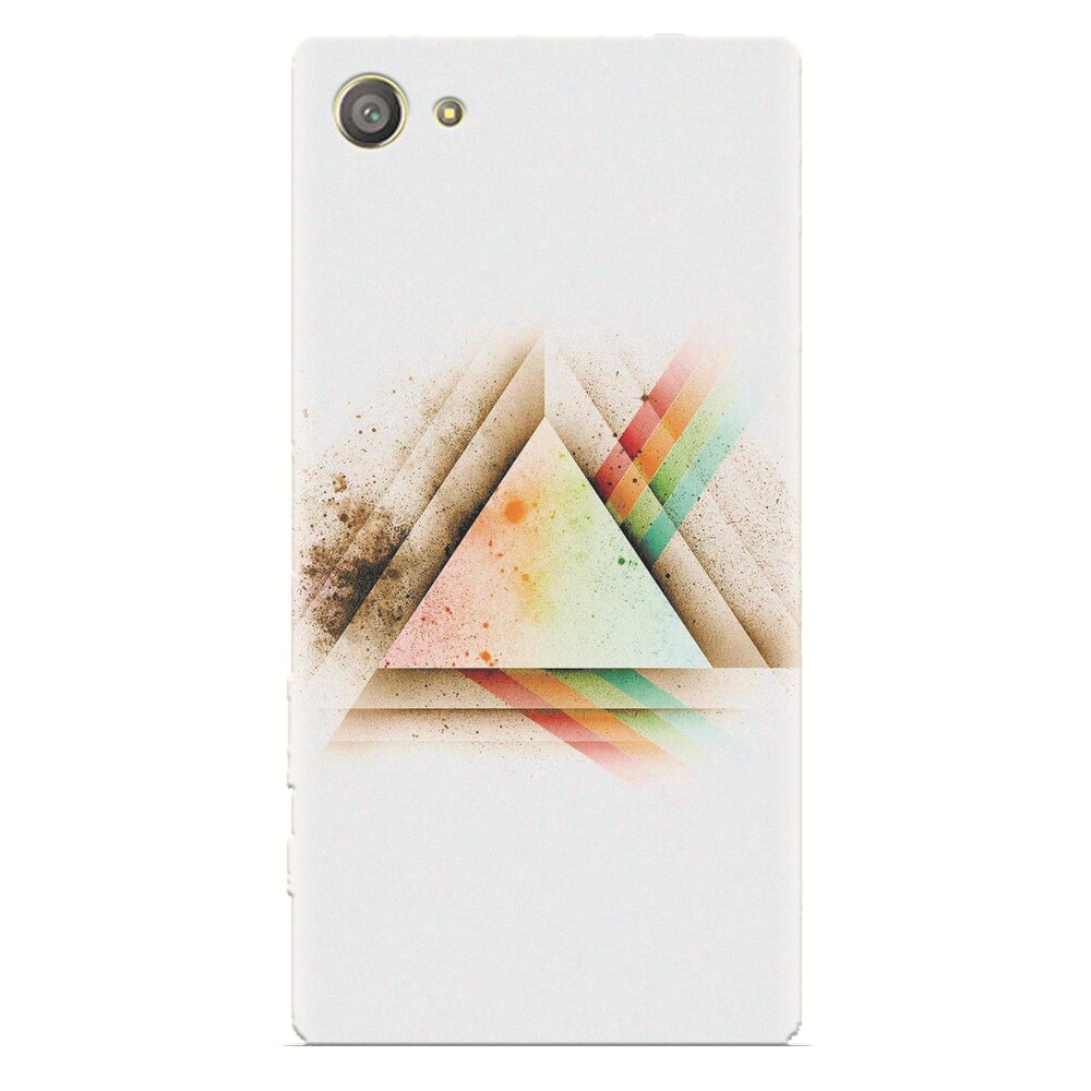 Husa silicon pentru Sony Xperia Z1 Mini, Abstract Grunge Light Triangle