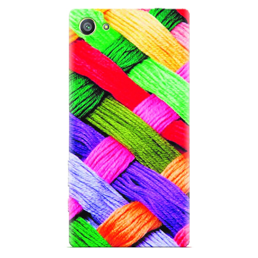 Husa silicon pentru Sony Xperia Z1 Mini, Colorful Woolen Art