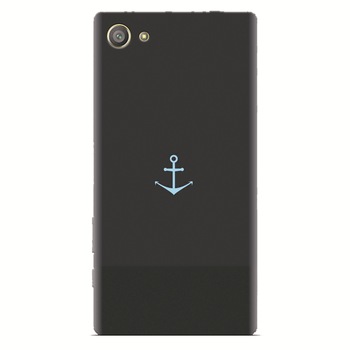 Husa silicon pentru Sony Xperia Z2 Mini, Blue Navy Anchor Illustration Flat Husa silicon pentru Sony Xperia Z2 Mini, Blue Navy Anchor Illustration Flat