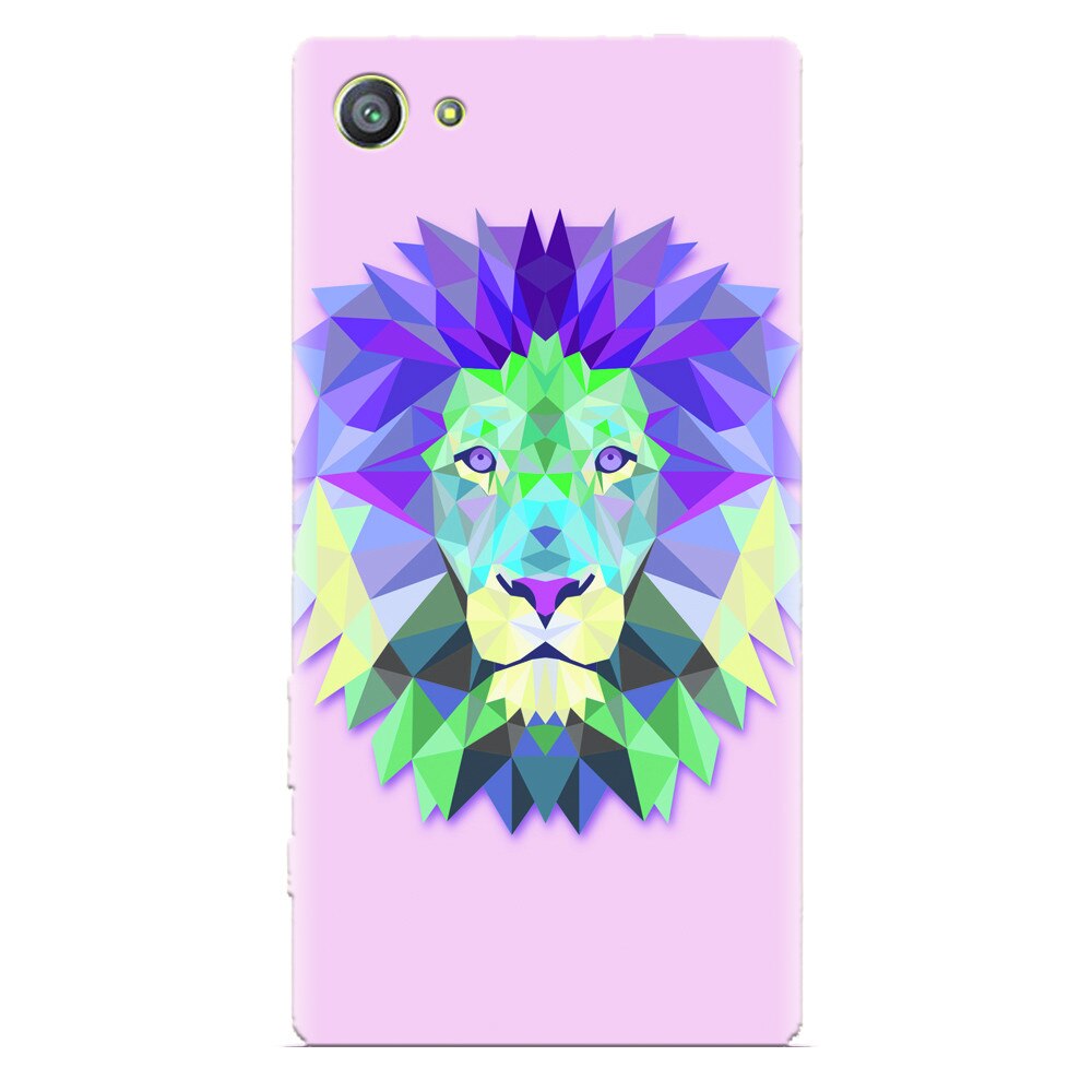 Husa silicon pentru Sony Xperia Z1 Mini, Polygon Lion