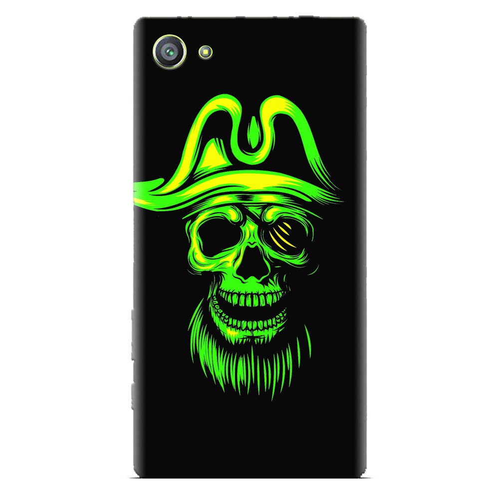 Husa silicon pentru Sony Xperia Z1 Mini, Pirate Skull