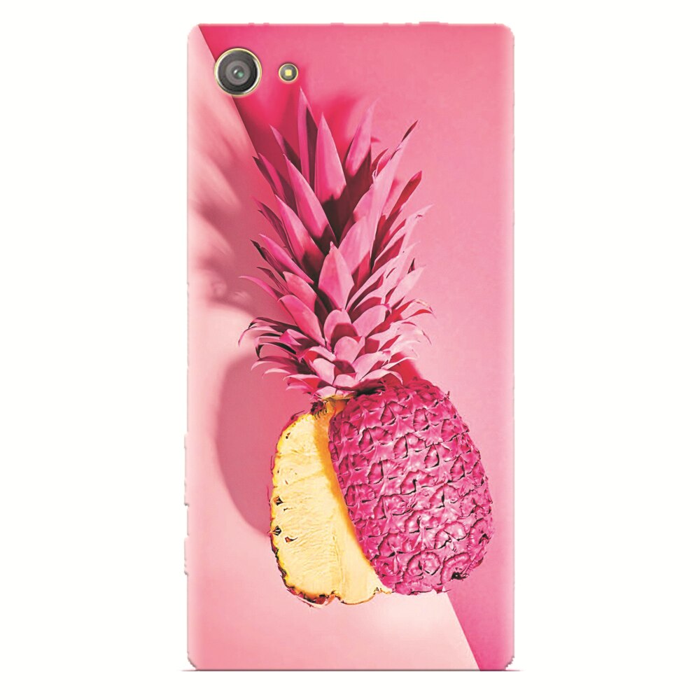Husa silicon pentru Sony Xperia Z2 Mini, Pink Pineapple