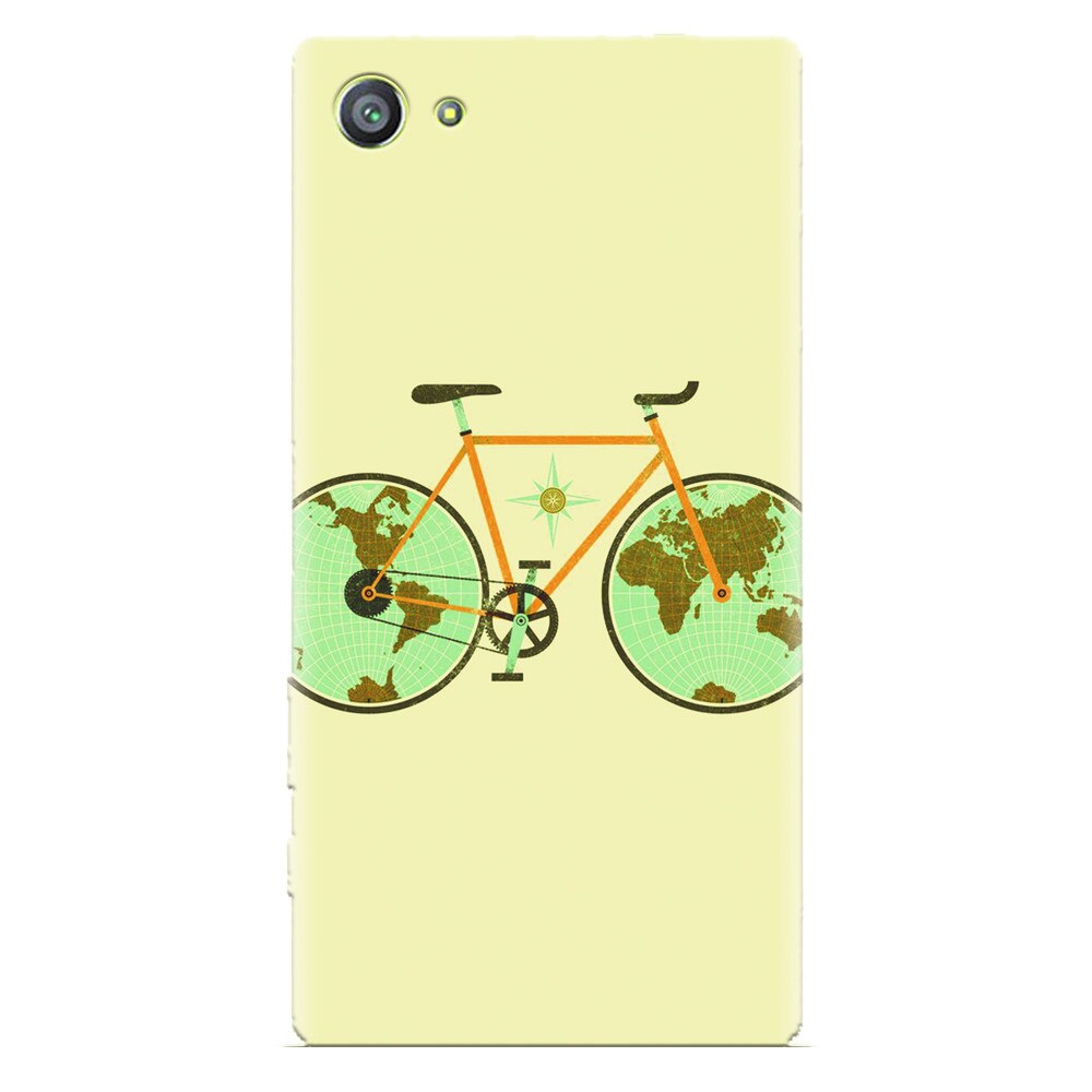 Husa silicon pentru Sony Xperia Z1 Mini, Retro Bicycle Illustration