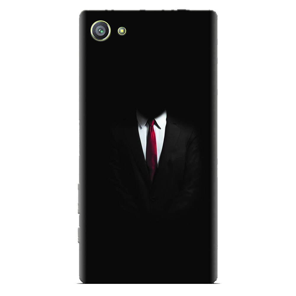 Husa silicon pentru Sony Xperia Z1 Mini, Mystery Man In Suit