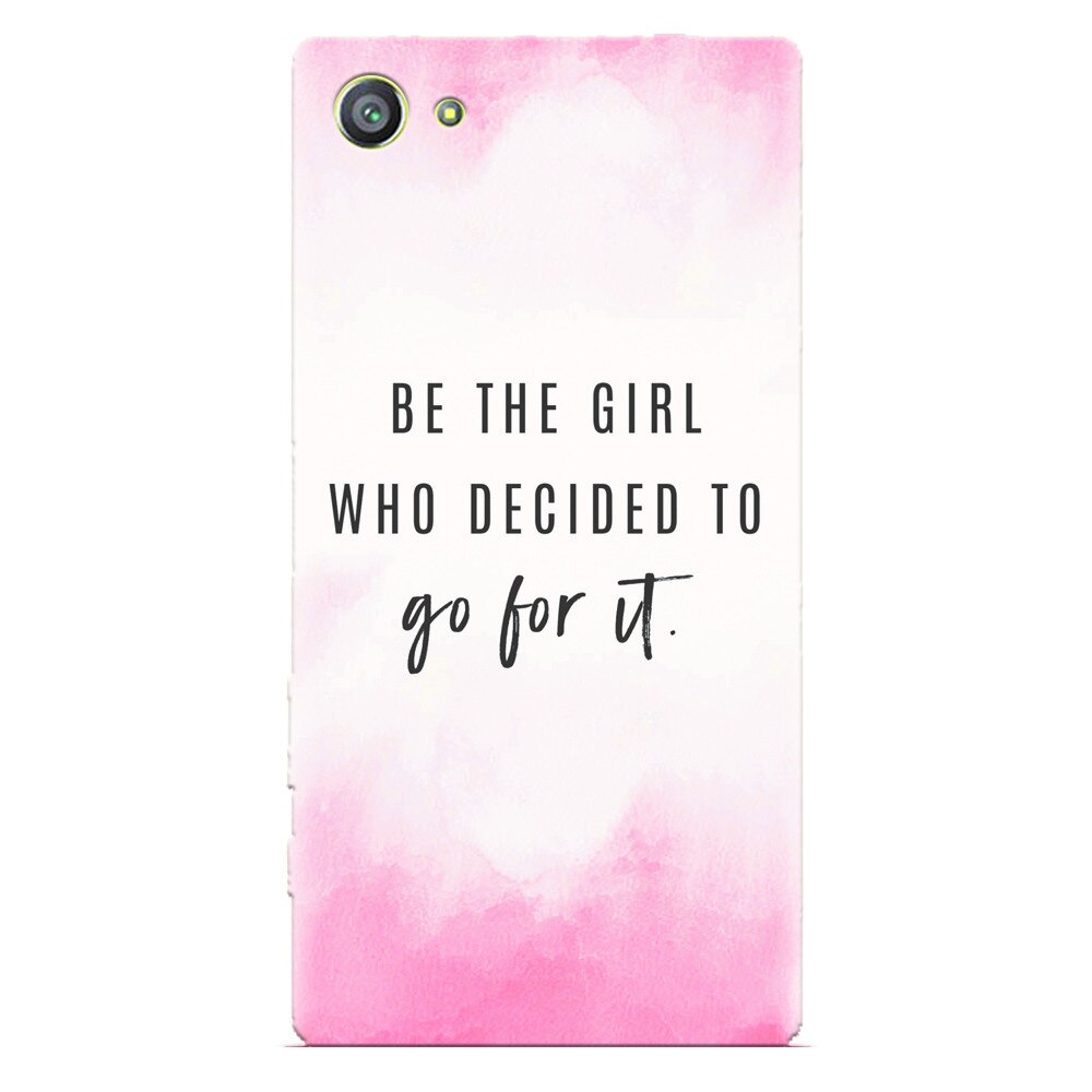 Husa silicon pentru Sony Xperia Z2 Mini, Quotes Pink