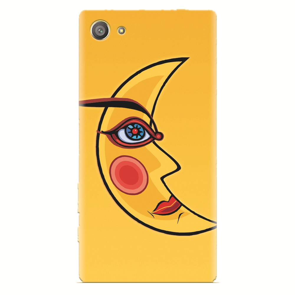 Husa silicon pentru Sony Xperia Z2 Mini, Yellow Moon