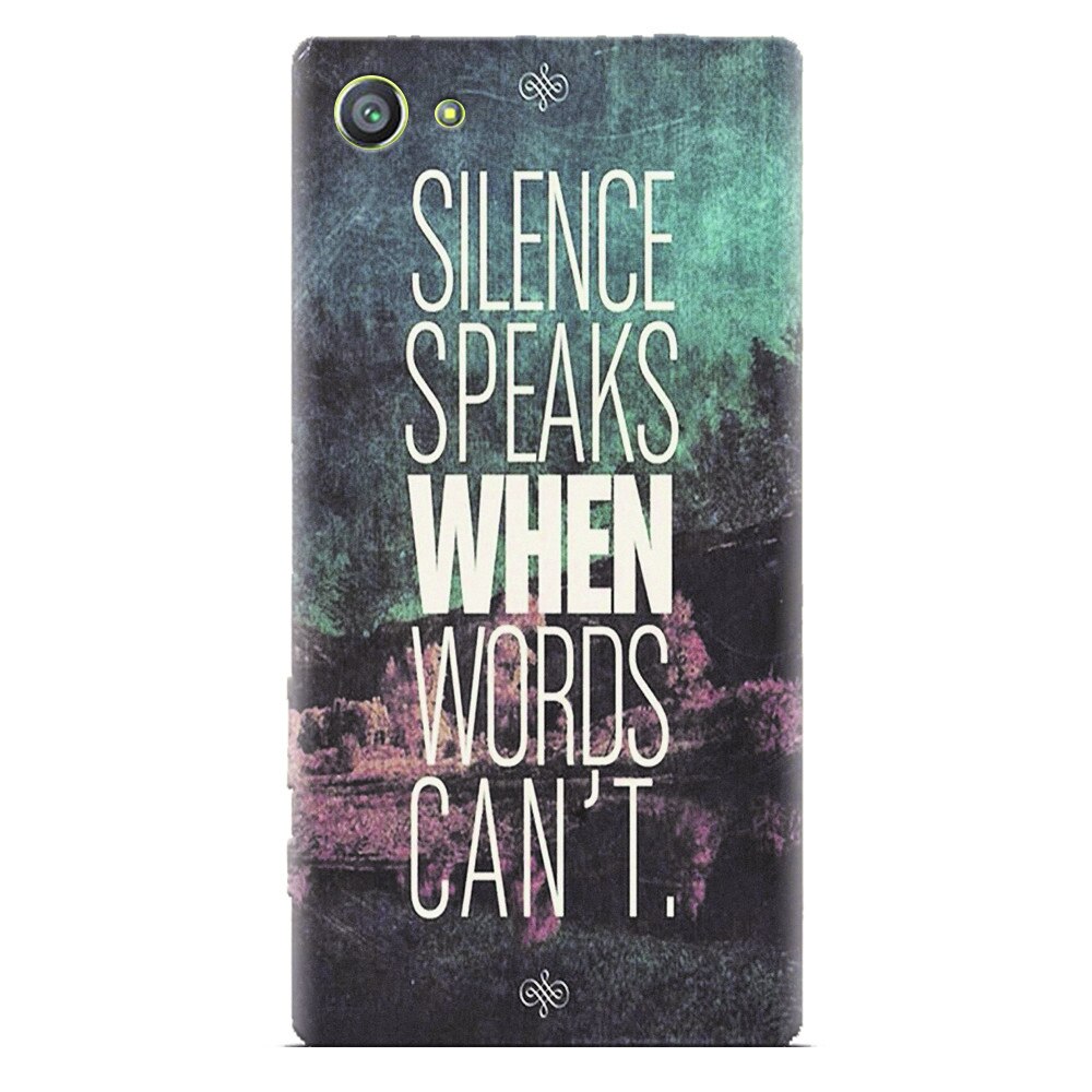 Husa silicon pentru Sony Xperia Z1 Mini, Silence Speaks When Word Cannot