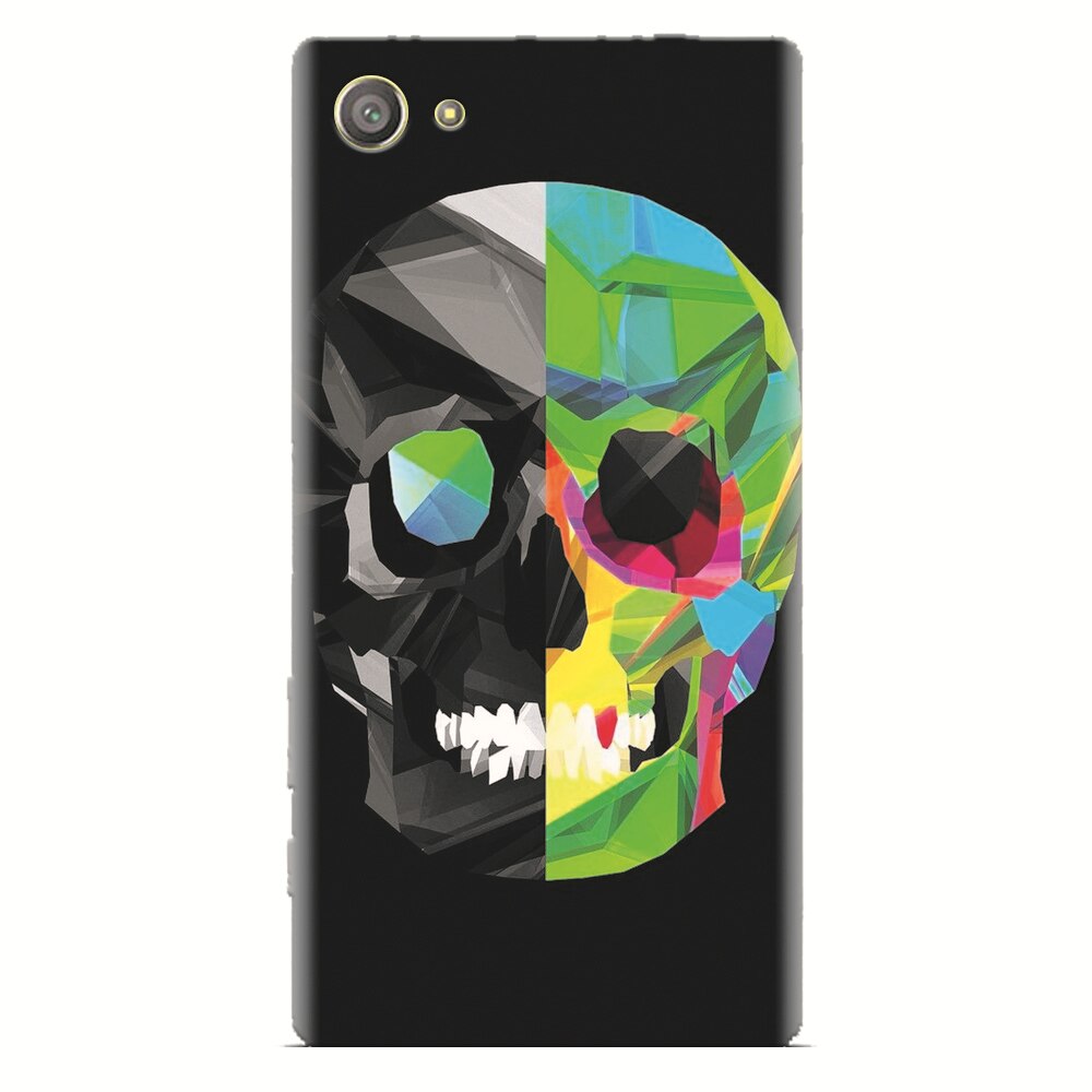 Husa silicon pentru Sony Xperia Z2 Mini, Colorful Skull