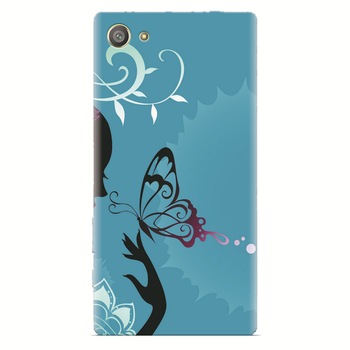 Husa silicon pentru Sony Xperia Z2 Mini, Blue Butterfly Husa silicon pentru Sony Xperia Z2 Mini, Blue Butterfly