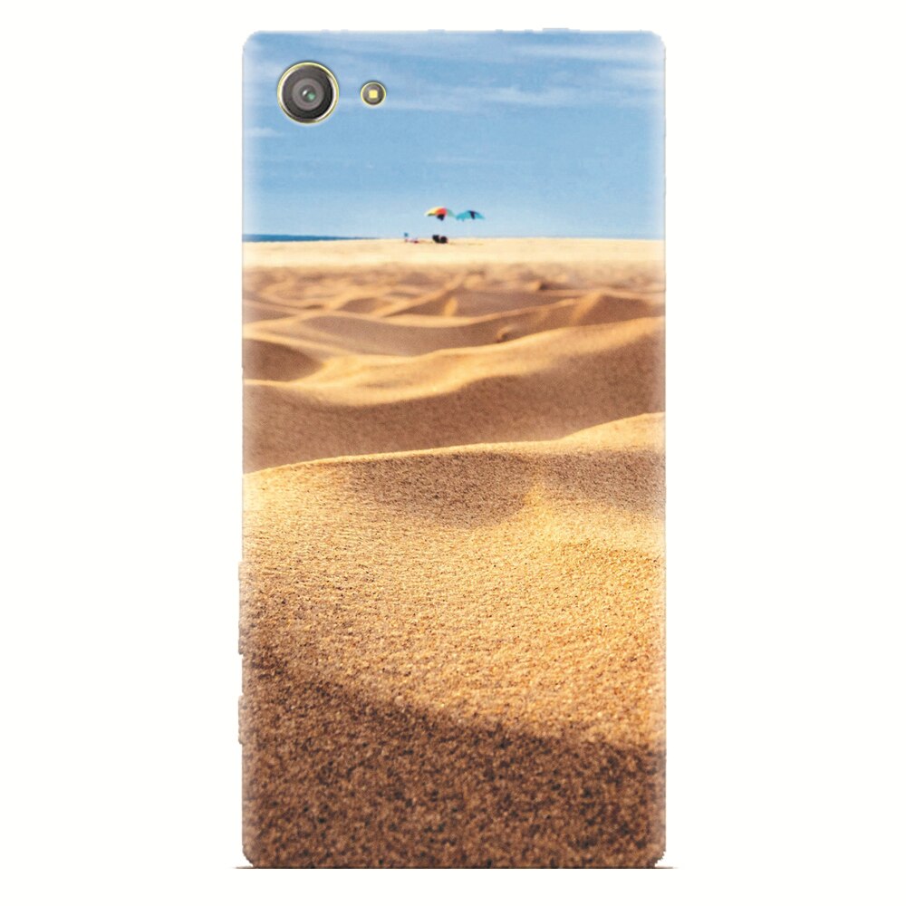 Husa silicon pentru Sony Xperia Z2 Mini, Beach Sand Closeup Holiday